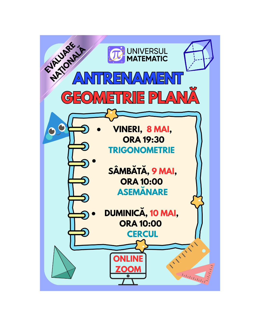 ANTRENAMENT ONLINE GEOMETRIE PLANĂ